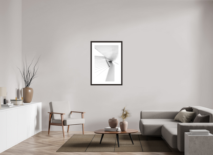 60 x 90 cm, FineArt Print with elegant wood frame Structural Rhythm