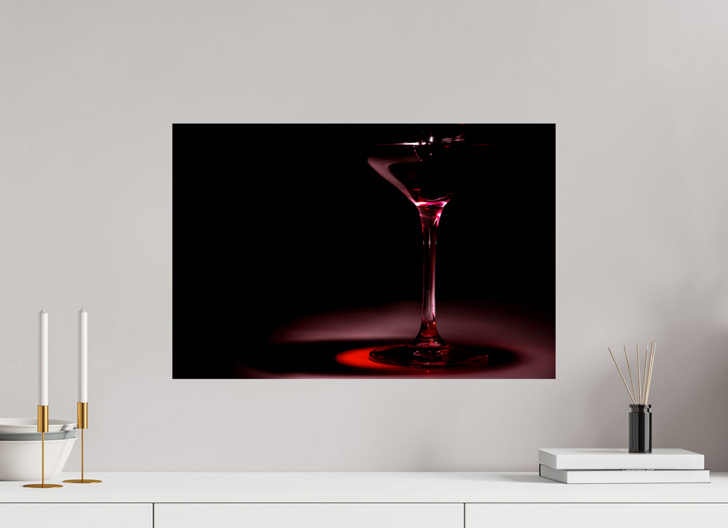 60 x 40 cm, Fine Art Print on textured paper Nocturne in Red