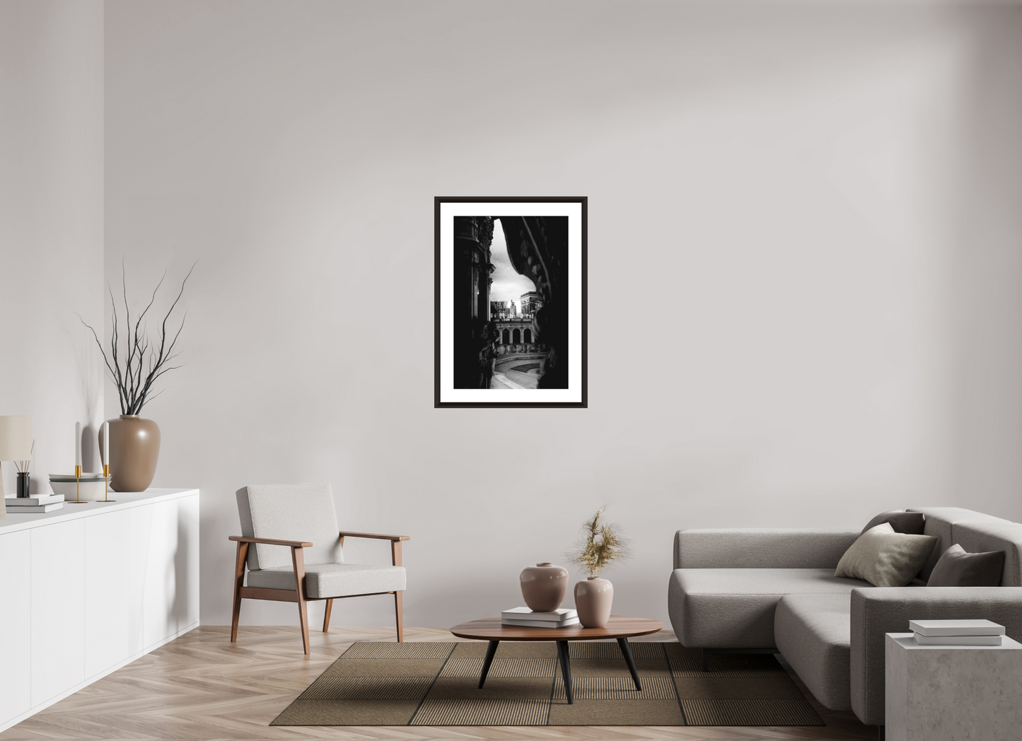60 x 90 cm, FineArt Print with elegant wood frame Baroque Echoes_On FineArt Paper