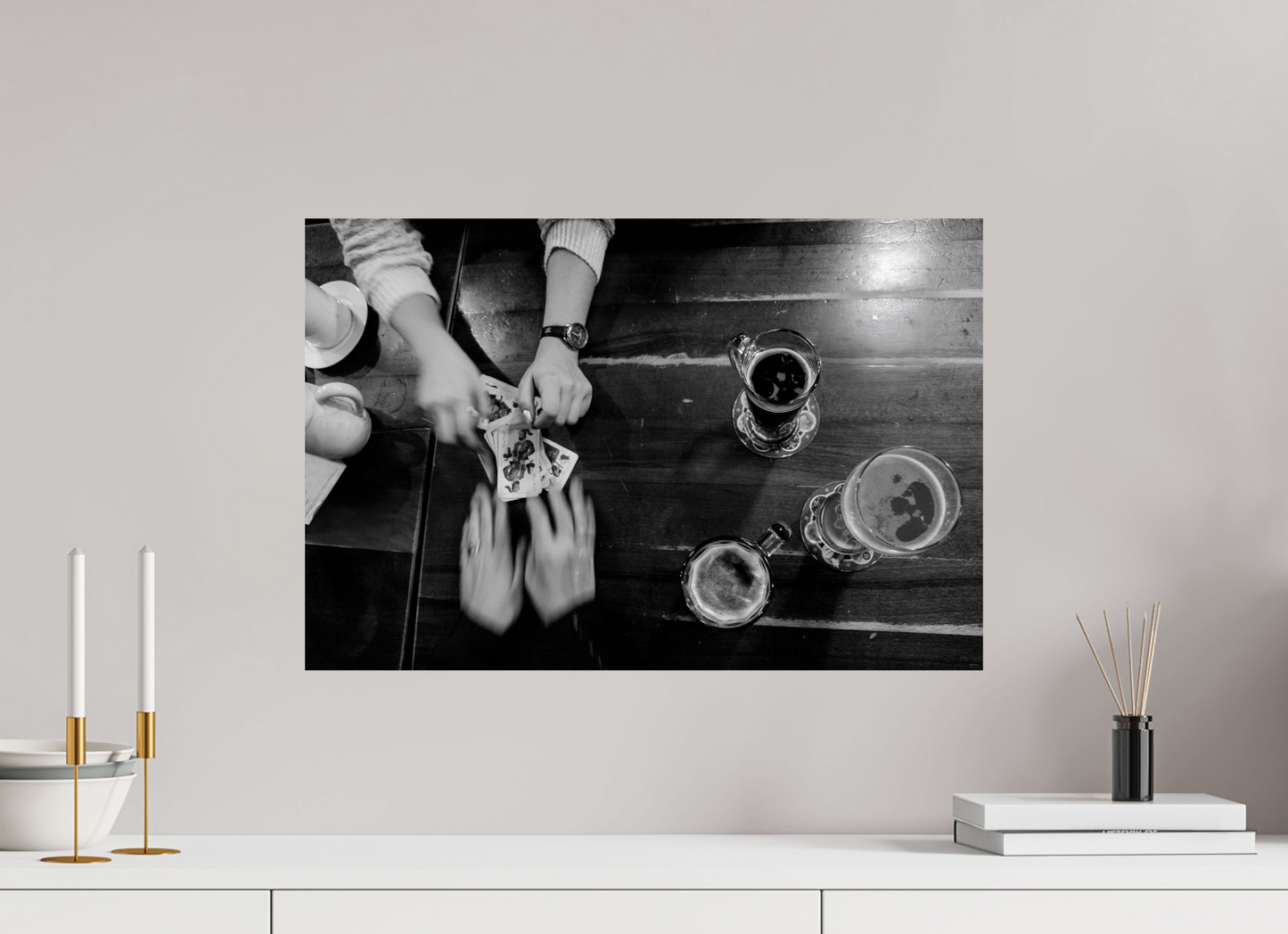 60 x 40 cm, Fine Art Print on textured paper Shuffle and Deal