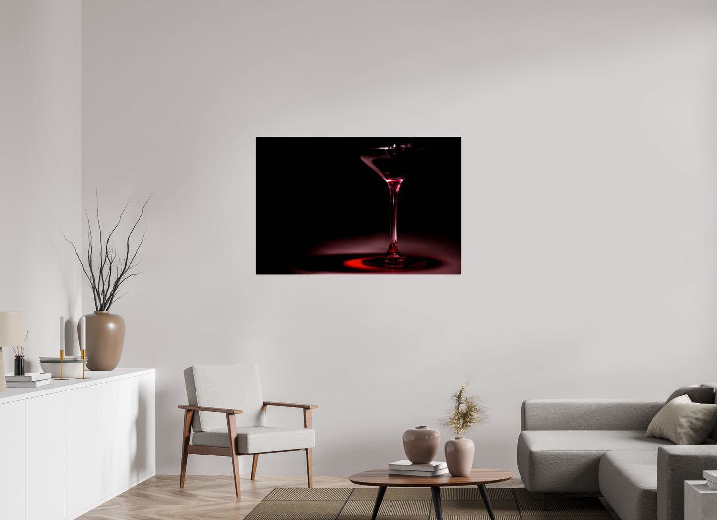 120 x 80 cm, Fine Art Print on textured paper Nocturne in Red