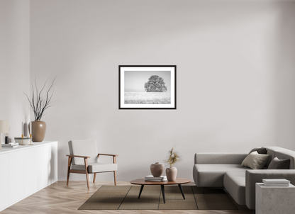 84 x 60 cm, FineArt Print with elegant wood frame Where the Journey ends